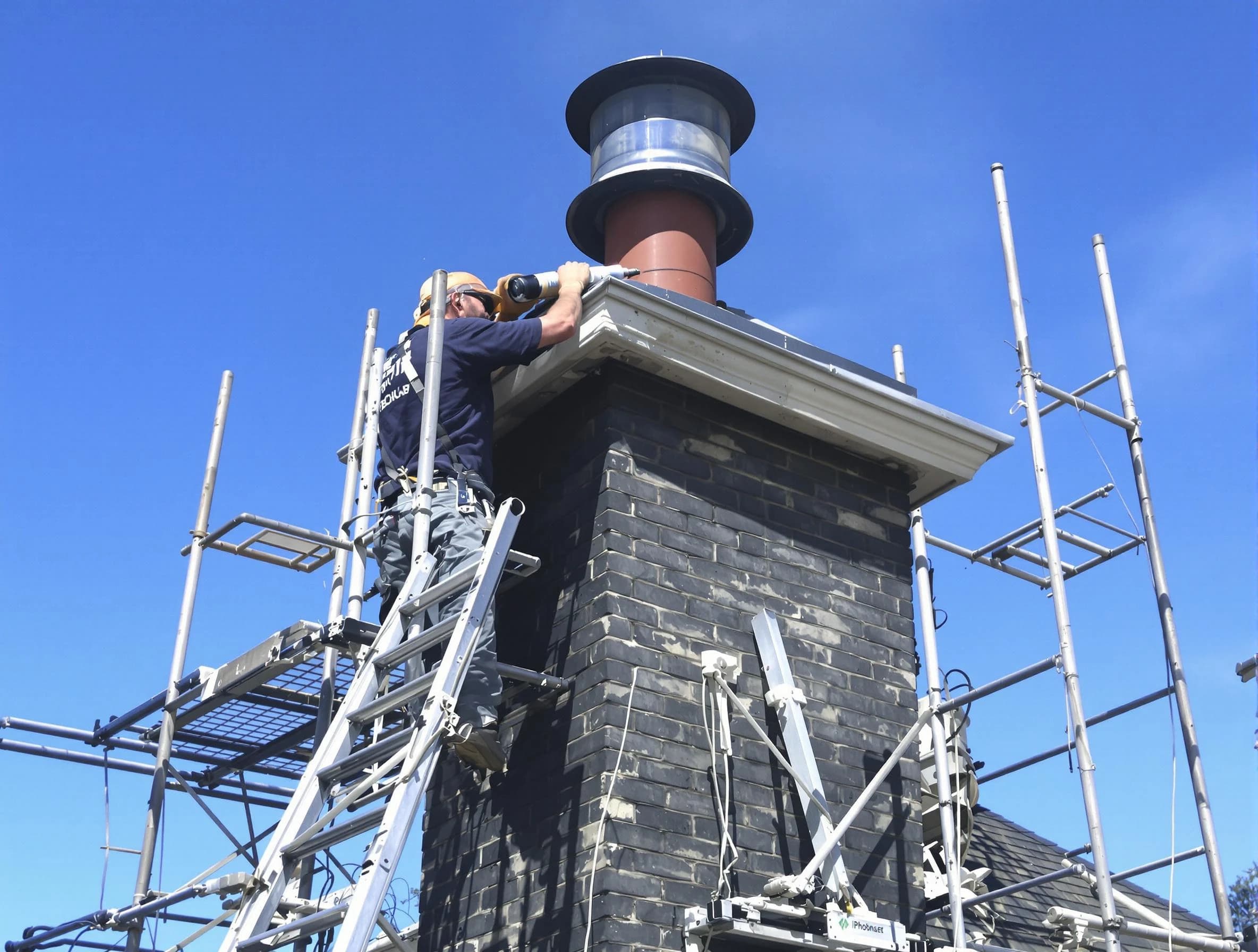 Sturdy chimney crown finished by Spencer Chimney Sweep in Spencer, OK