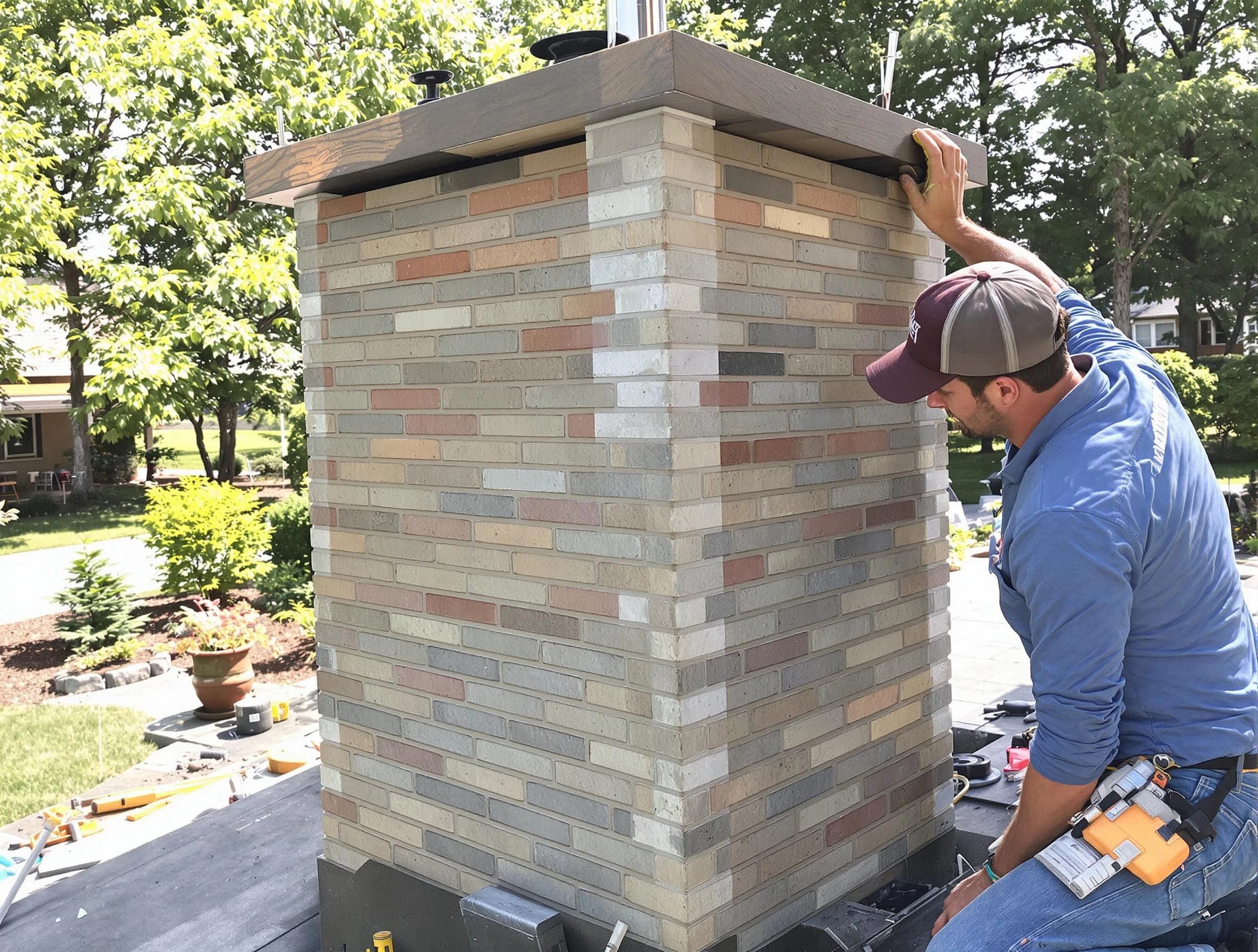 Spencer Chimney Sweep completing a modern chimney remodel in Spencer, OK