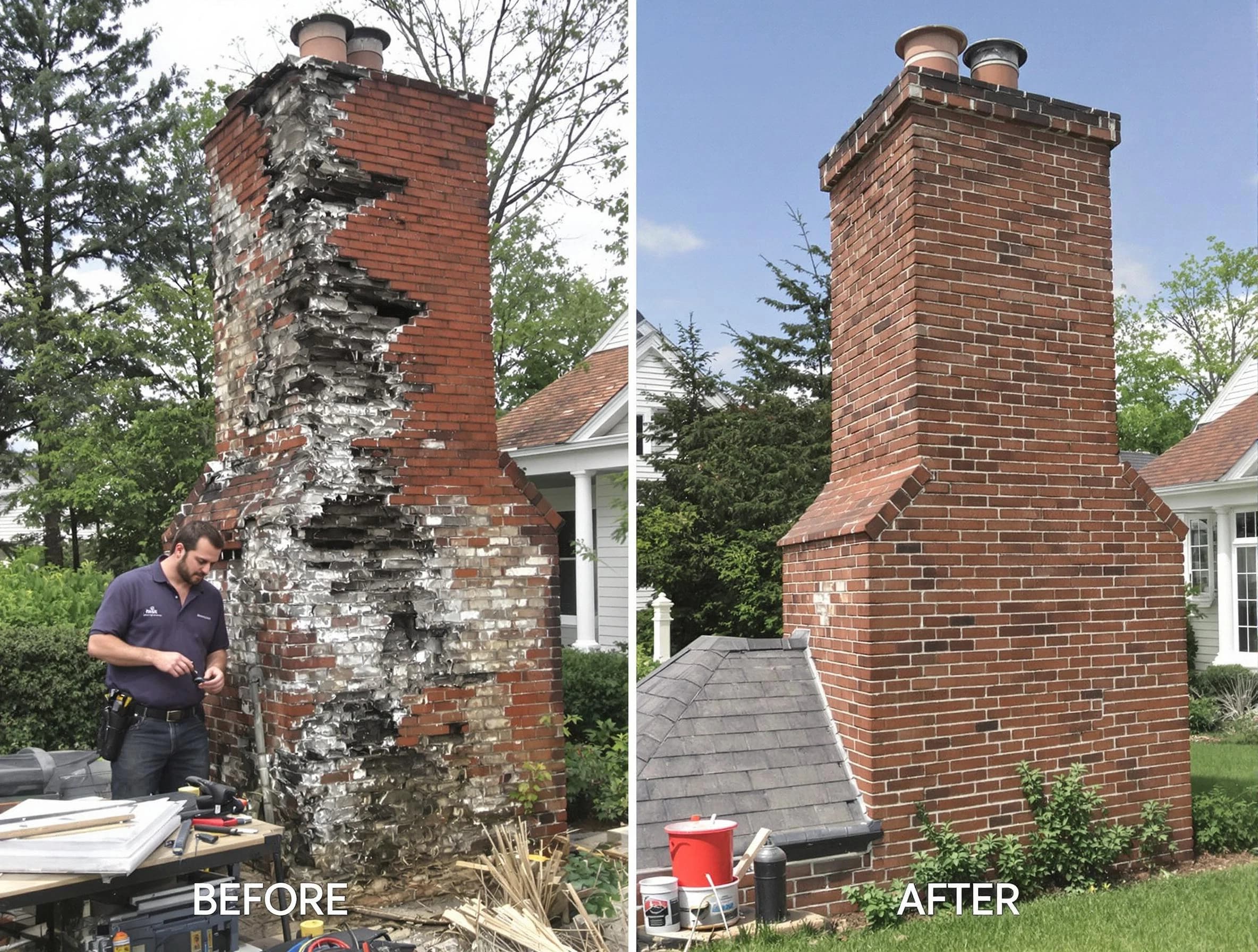 Spencer Chimney Sweep performing a full chimney restoration in Spencer, OK