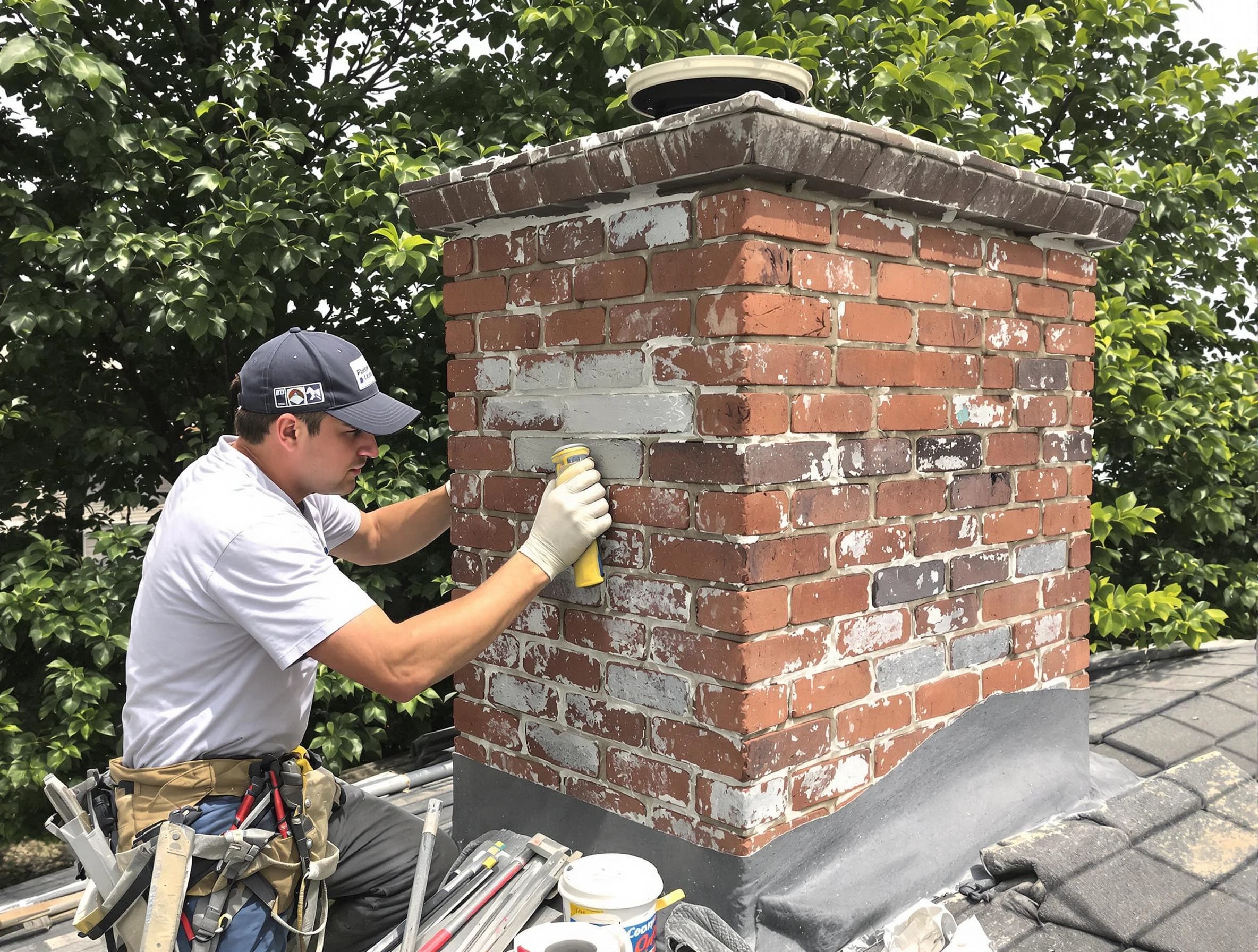 Spencer Chimney Sweep restoring an aging chimney in Spencer, OK