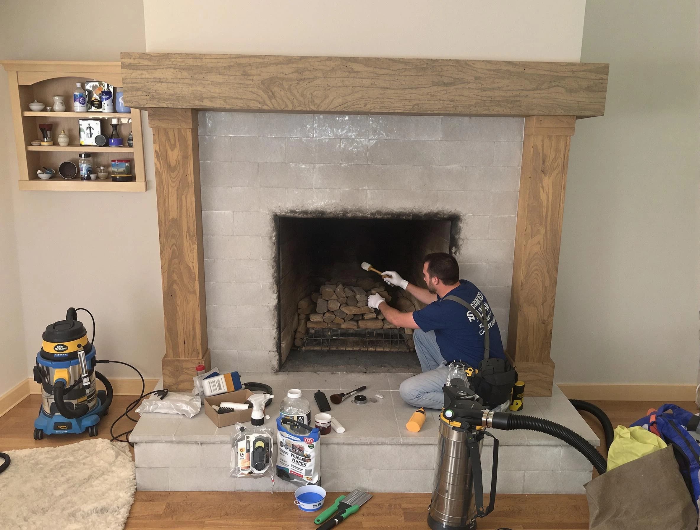 Detailed creosote removal process by Spencer Chimney Sweep in Spencer, OK