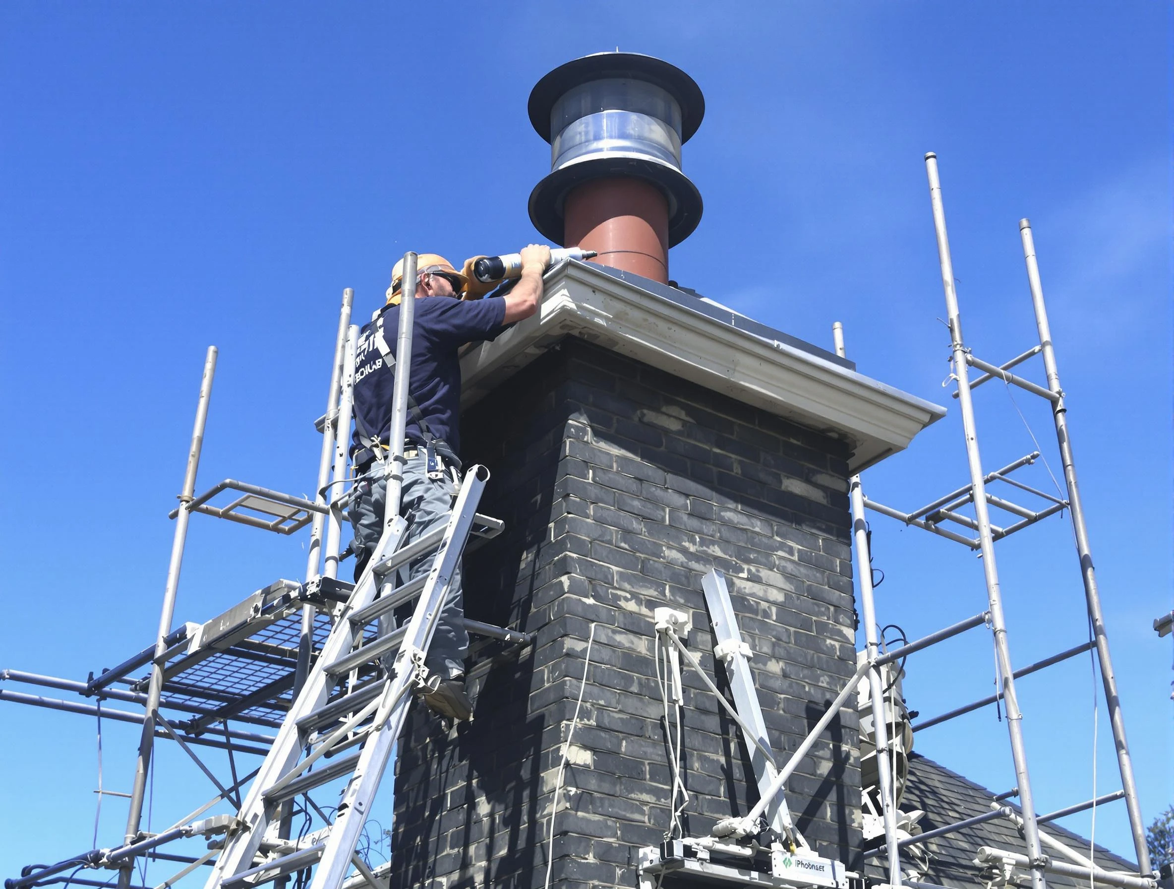 Sturdy chimney crown finished by Spencer Chimney Sweep in Spencer, OK
