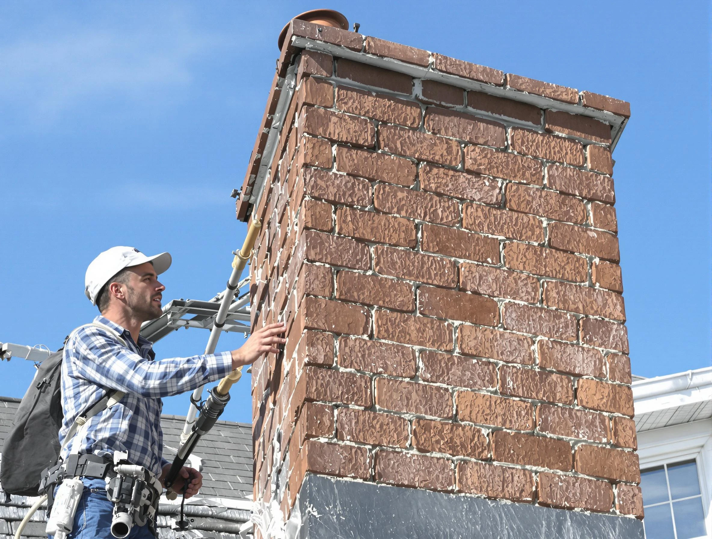 Brickwork for a chimney rebuild by Spencer Chimney Sweep in Spencer, OK