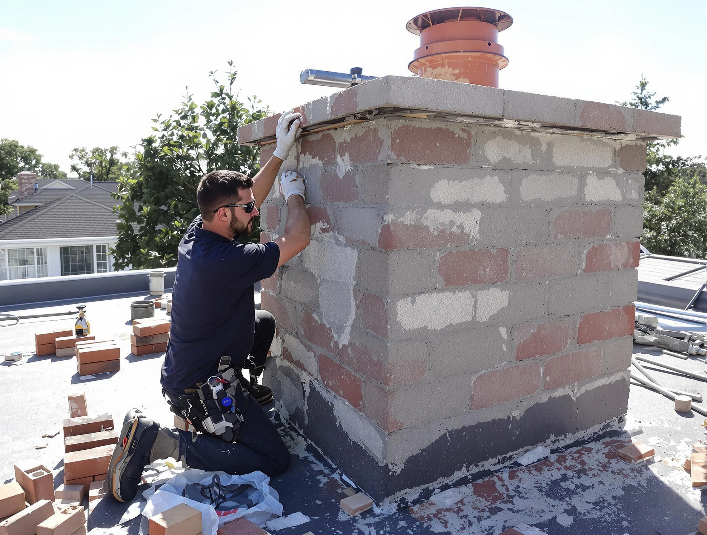 Advanced chimney repair process by Spencer Chimney Sweep in Spencer, OK