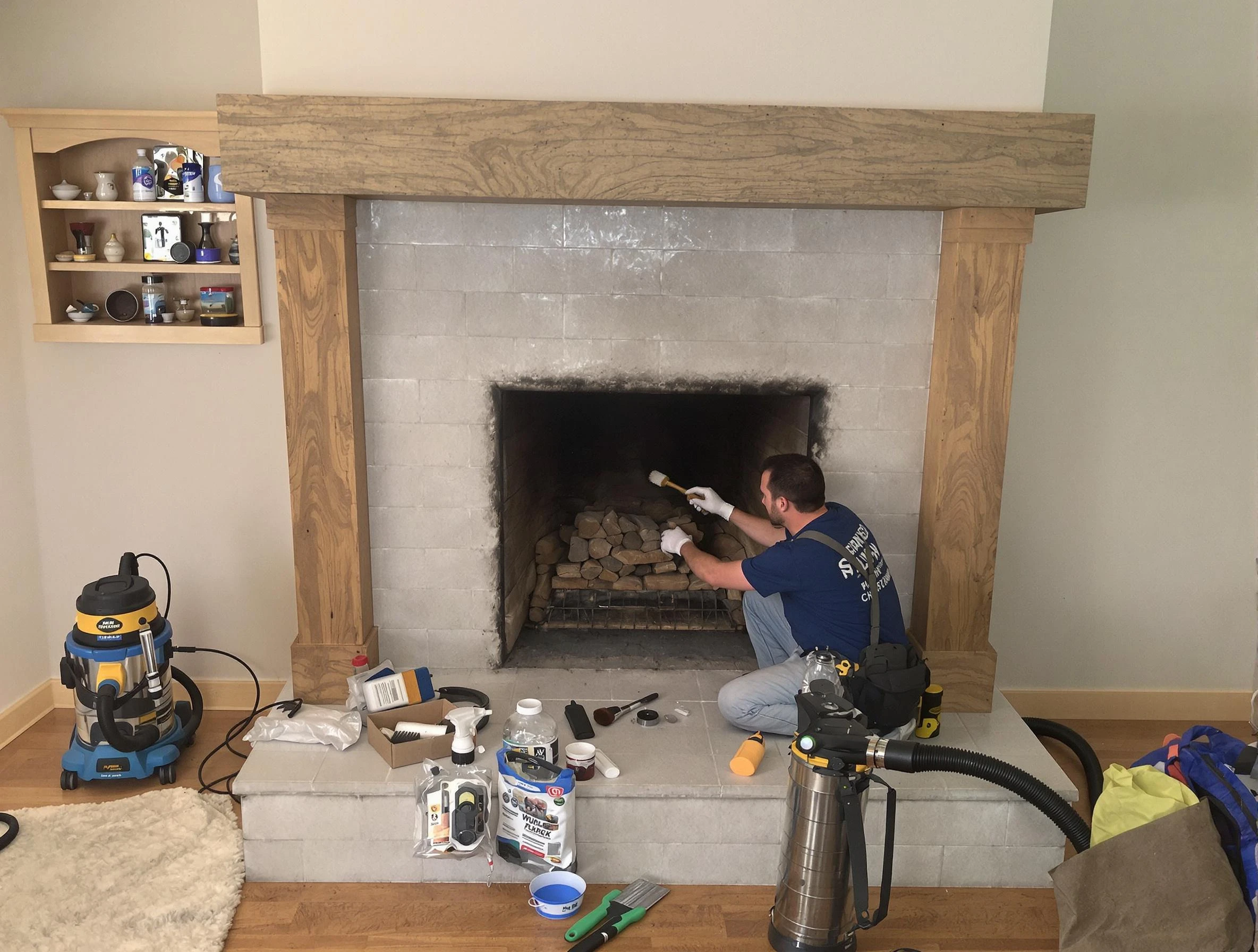 Detailed creosote removal process by Spencer Chimney Sweep in Spencer, OK