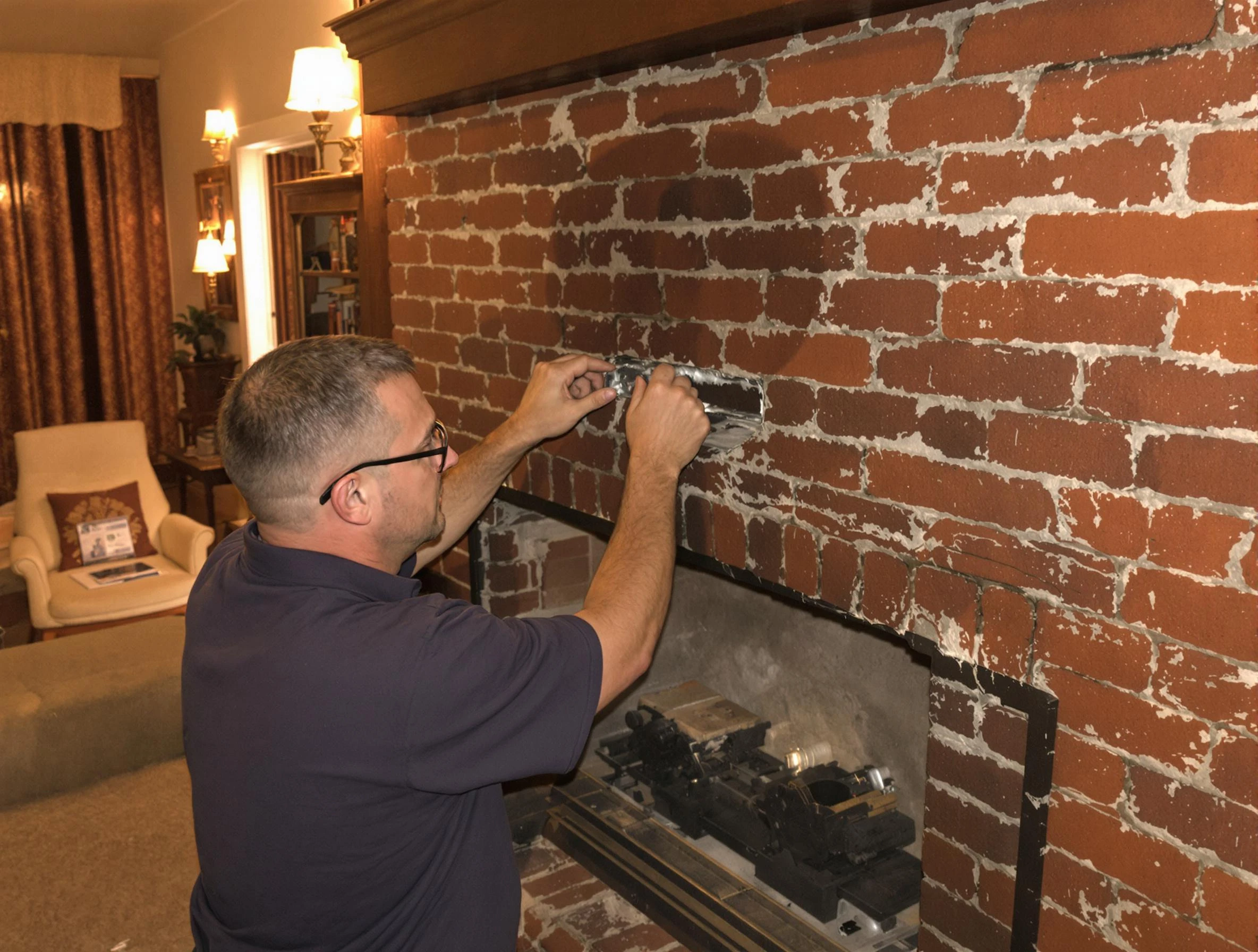 Spencer Chimney Sweep expert fixing a fireplace in Spencer, OK
