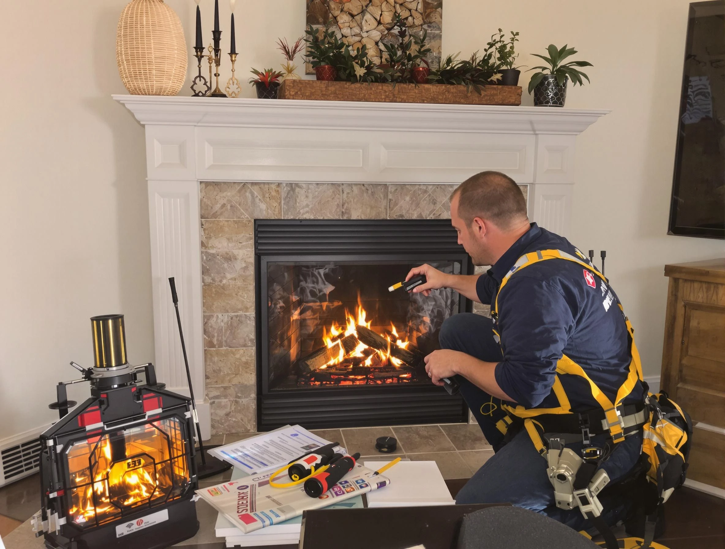 Safety-focused fireplace inspection by Spencer Chimney Sweep in Spencer, OK